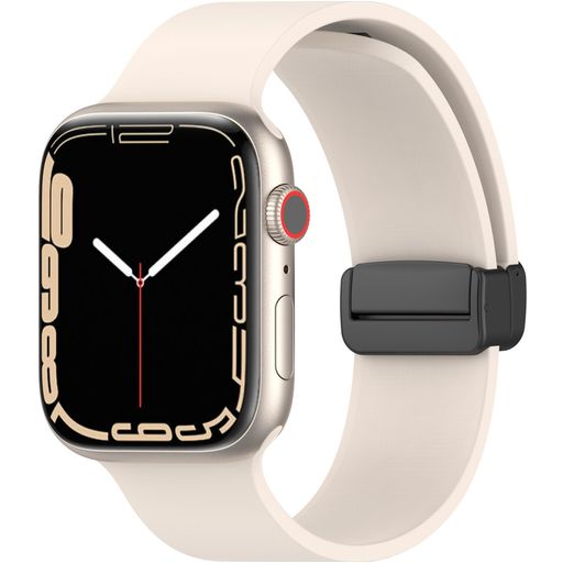 Mobigear Sport Mag Siliconen Apple Watch Bandje Magneetsluiting - 42/41/40/38 mm - Sterrenlicht