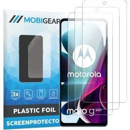Mobigear Motorola Moto G200 5G Screenprotector Folie - Case Friendly (3-Pack)