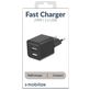 Mobilize Dual USB Oplader 24W - Zwart
