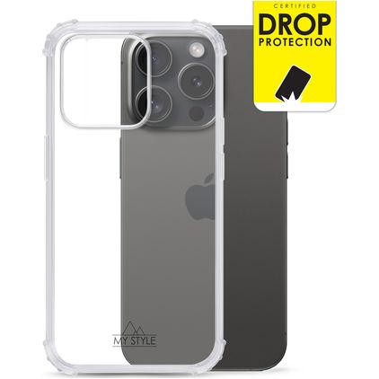 My Style Protective Flex Doorzichtig iPhone 15 Pro Hoesje Flexibel TPU Backcover Shockproof - Transparant