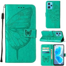 Mobigear Butterfly Realme 9 Pro Plus Hoesje Bookcase Portemonnee - Groen