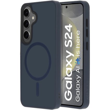 Mobiparts Hardcover Samsung Galaxy S24 MagSafe Hoesje Hardcase Backcover - Satin Blue