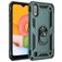 Mobigear Armor Ring Samsung Galaxy A01 Hoesje Hardcase Backcover Shockproof met Ringhouder - Groen