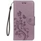 Mobigear Flowers iPhone XR Hoesje Bookcase Portemonnee - Paars