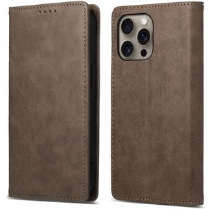 Mobigear Wallet iPhone 16 Pro Max Hoesje Bookcase Portemonnee - Bruin