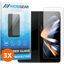 Mobigear Premium Samsung Galaxy Z Fold 4 Glazen Screenprotector - Case Friendly - Zwart (3-Pack)