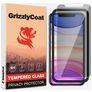 GrizzlyCoat Easy Fit AntiSpy iPhone X Glazen Screenprotector Privacy - Case Friendly + Installatie Frame