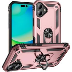 Mobigear Armor Ring iPhone 17 Hoesje Hardcase Backcover Shockproof met Ringhouder - Roségoud