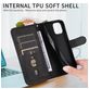 Mobigear Zipper iPhone Air Hoesje Bookcase Portemonnee - Zwart