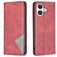 Mobigear Rhombus Slim iPhone 17 Hoesje Bookcase - Rood