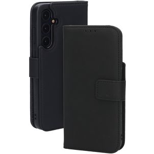 Mobiparts Samsung Galaxy A35 Hoesje Echt Leer Bookcase Portemonnee - Zwart