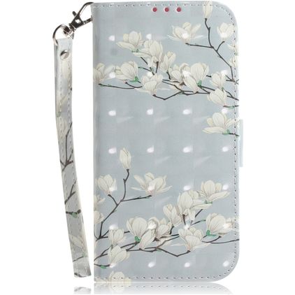 Mobigear Design Samsung Galaxy A30s Hoesje Bookcase Portemonnee - Magnolia