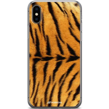 Mobigear Design iPhone XS Max Hoesje Flexibel TPU Backcover - Tijger
