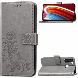 Mobigear Clover Samsung Galaxy A21 Hoesje Bookcase Portemonnee - Grijs