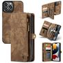 Caseme 008 iPhone 13 Pro Hoesje Uitneembare 2in1 Bookcase Portemonnee - Bruin