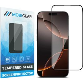 Mobigear Premium iPhone 16 Pro Max Glazen Screenprotector - Case Friendly - Zwart Mobigear Premium iPhone 16 Pro Max Glazen Screenprotector - Case Friendly - Zwart