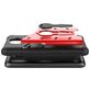 Mobigear Grip Stand Motorola Moto C Plus Hoesje Hardcase Backcover Shockproof met Standaard - Rood