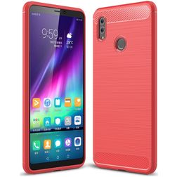 Mobigear Brushed Slim HONOR Note 10 Hoesje Flexibel TPU Backcover - Rood