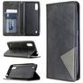 Mobigear Rhombus Slim Samsung Galaxy A01 Hoesje Bookcase - Zwart