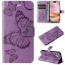 Mobigear Butterfly iPhone 16 Plus Hoesje Bookcase Portemonnee - Paars