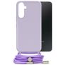 Mobilize Lanyard Gelly Samsung Galaxy A34 Flexibel TPU Hoesje met koord - Pastel Purple