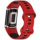 Mobigear Sport Dual Siliconen Fitbit Charge 5 Bandje Druksluiting - Zwart / Rood