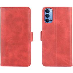 Mobigear Slim Magnet OPPO Reno 4 Hoesje Bookcase Portemonnee - Rood