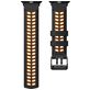 Mobigear Aero Armor Siliconen Apple Watch Bandje Gespsluiting - 49/46/45/44 mm - Zwart / Oranje