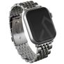 Burga Chic Royal Stalen Apple Watch Bandje Vouwsluiting - 42/41/40/38 mm - Zilver