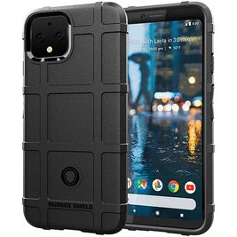 Mobigear Rugged Shield Google Pixel 4 Hoesje Flexibel TPU Backcover Shockproof - Zwart