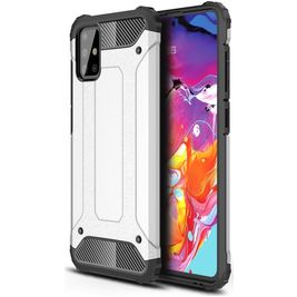 Mobigear Outdoor Samsung Galaxy A71 Hoesje Hardcase Backcover Shockproof - Zilver