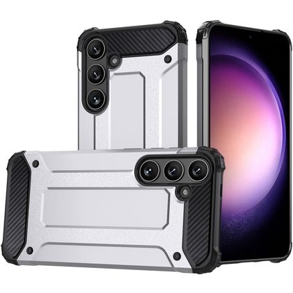 Mobigear Outdoor Samsung Galaxy S24 Hoesje Hardcase Backcover Shockproof - Zilver