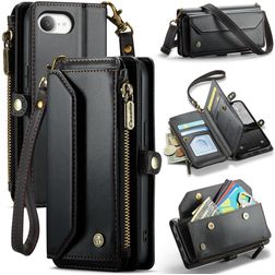 CaseMe C36 iPhone 16e Hoesje Bookcase Portemonnee - Zwart