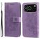 Mobigear Flowers iPhone 17 Pro Hoesje Bookcase Portemonnee - Paars