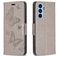 Mobigear Butterfly Samsung Galaxy A54 Hoesje Bookcase Portemonnee - Grijs