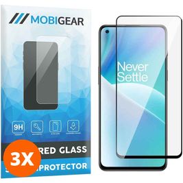 Mobigear Premium OnePlus Nord 2T 5G Glazen Screenprotector - Case Friendly - Zwart (3-Pack)