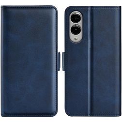 Mobigear Slim Magnet Samsung Galaxy S25 Edge Hoesje Bookcase Portemonnee - Donkerblauw