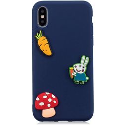 Mobigear Design iPhone XS Max Hoesje Flexibel TPU Backcover - Konijn en Wortel