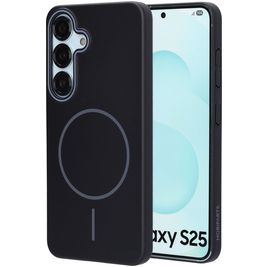 Mobiparts Slim Line Samsung Galaxy S25 MagSafe Hoesje Hardcase Backcover - Onyx Black