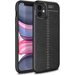 Mobigear Luxury iPhone 12 Mini Hoesje Flexibel TPU Backcover - Zwart