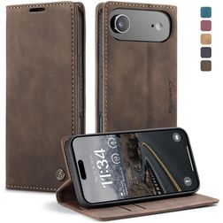 CaseMe 013 iPhone Air Hoesje Bookcase Portemonnee - Coffee