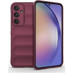 Mobigear Bumpy Samsung Galaxy A35 Hoesje Flexibel TPU Backcover - Rood