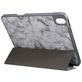 Mobigear Tri-Fold Marble iPad Air 11 Inch (2024) Hoes Bookcase + Stylus Houder - Grijs
