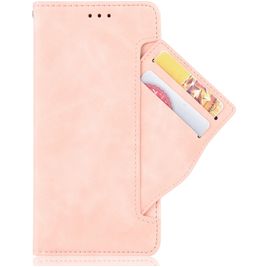 Mobigear Slide Wallet LG K51s Hoesje Bookcase Portemonnee - Roze