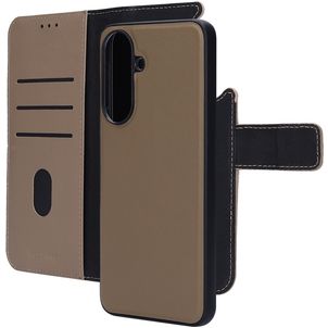 Mobiparts Samsung Galaxy A57 Hoesje Echt Leer Uitneembare 2in1 Bookcase Portemonnee - Taupe