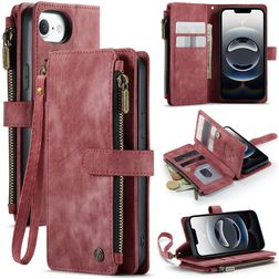 CaseMe C30 iPhone 17e Hoesje Bookcase Portemonnee - Rood