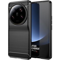 Mobigear Brushed Slim Xiaomi 13 Ultra Hoesje Flexibel TPU Backcover - Zwart