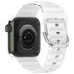 Mobigear Bumpy Siliconen Apple Watch Bandje Gespsluiting - 42/41/40/38 mm - Wit