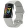 Mobigear Sport Dual Siliconen Fitbit Charge 5 Bandje Druksluiting - Grijs