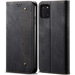 Mobigear Denim Slim Samsung Galaxy Note 10 Lite Hoesje Bookcase Portemonnee - Zwart